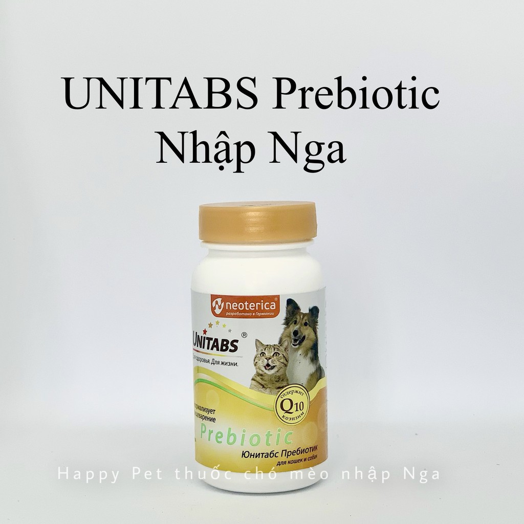 Men tiêu hoá Unitabs bổ sung prebiotic cho chó mèo nhập Nga