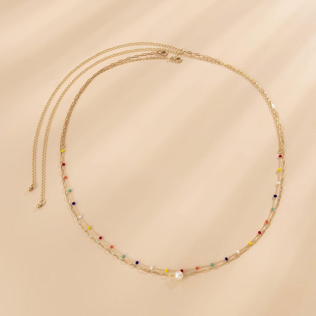 Dây Thắt Lưng Hai Lớp Đính Hạt Phong Cách Bohemia Thanh Lịch Cho Nữ 2life