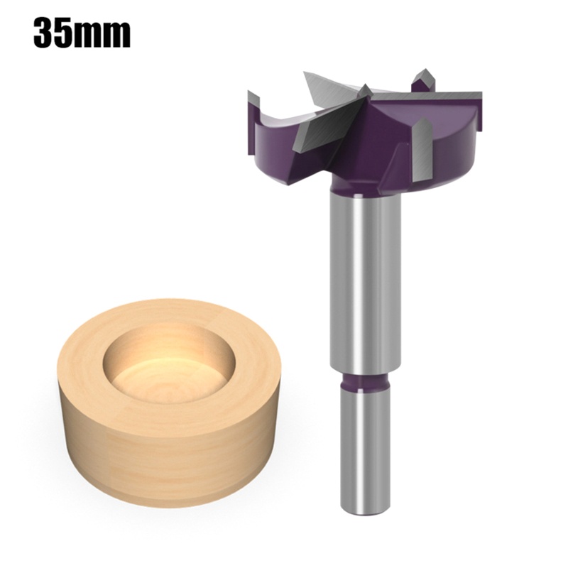 Mũi Khoan Bản Lề Cửa 3 Lưỡi Tròn 35mm 45mm Chuyên Dụng Làm Mộc