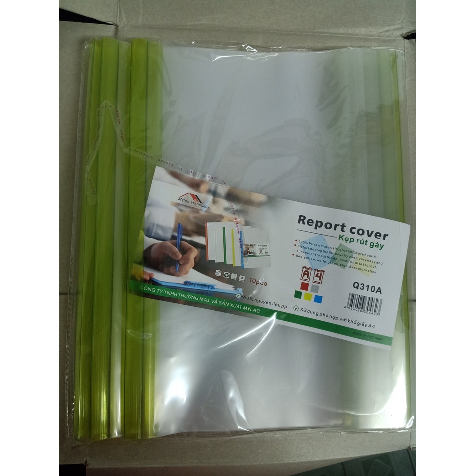 Combo 10 bìa cây rút gáy Q310 gáy lớn, trong
