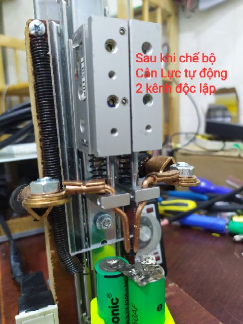 Xy lanh (1 cặp) chế cân lực DIY hàn Cell Pin có lò xo