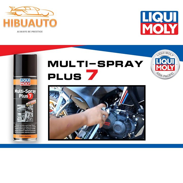 { MULTI-SPRAY PLUS 7 } THÙNG 6 CHAI CHAI XỊT TẨY GỈ SÉT, BÔI TRƠN ĐA NĂNG LIQUI MOLY 3305 500ML HIBUAUTO