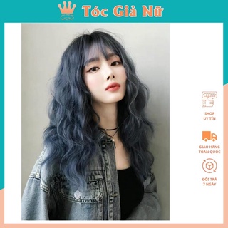 Tóc giả nguyên đầu xù lửng_ mã 8184_tặng lưới tóc