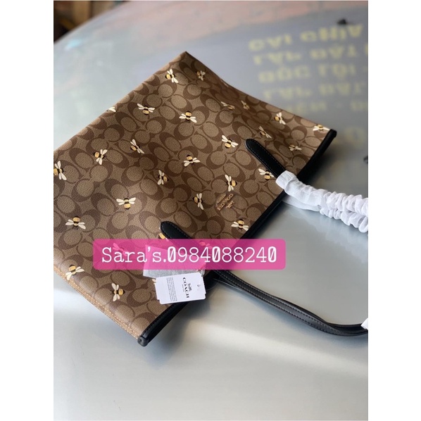 Túi Coach tote phom to hoạ tiết ong 🐝 sẵn sale
