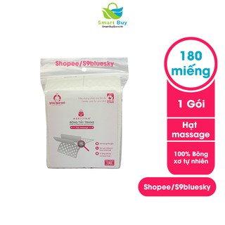 Bông tẩy trang Merilynn hạt massage - 180 miếng [CHÍNH HÃNG - BÔNG BẠCH TUYẾT]
