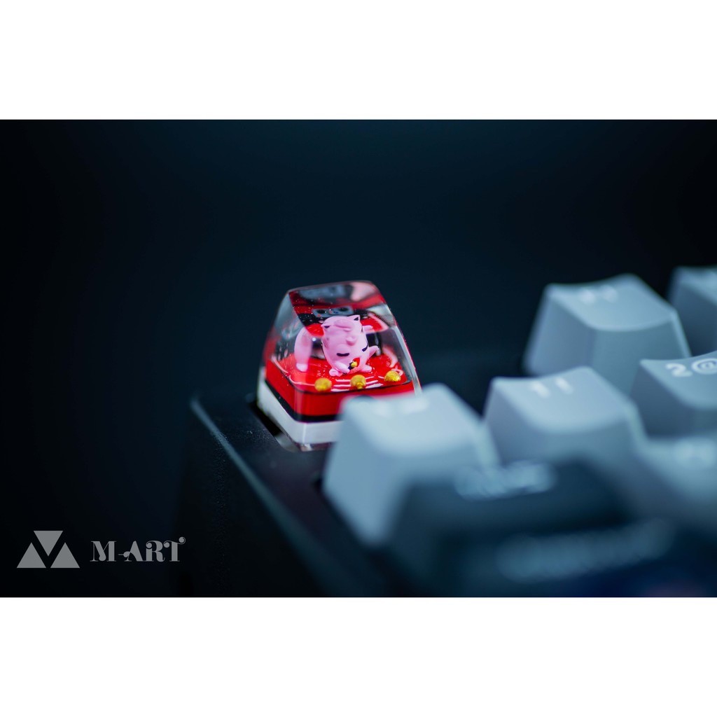 Keycap - Nút Bàn Phím Gaming - Nút Bàn Phím Cơ Ca Sĩ Màu Hồng  - Pokemon - KC012