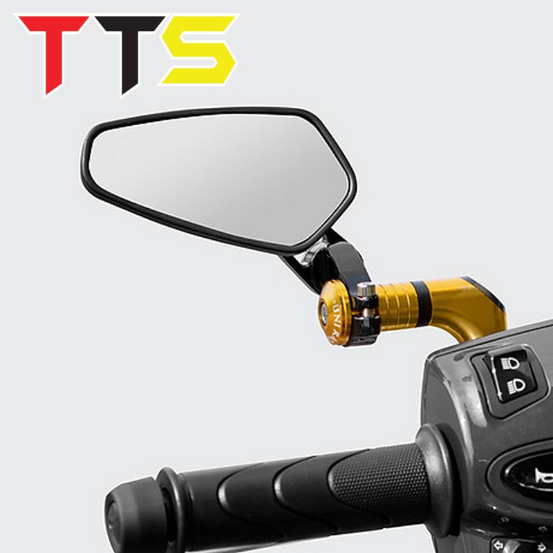 Gương kính 3D TTS chiếu hậu xe máy chân nhôm CNC nguyên khối ( Lẻ 1 cây bên trái )