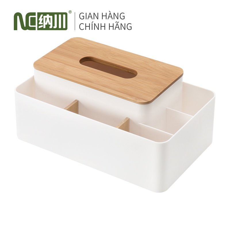 Hộp Đựng Khăn Giấy Có Ngăn Bên Cạnh Để Đồ Nhỏ Tiện Lợi NaChuan
