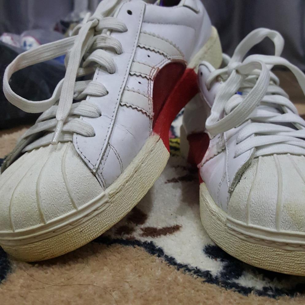 Giày adidas superstar real 2hand size 36 cond 8.5 chính hãng màu trắng đỏ 🌻