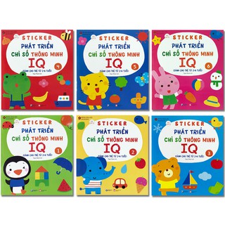 Sách - Sticker Phát triển chỉ số thông minh IQ dành cho trẻ 2-6 tuổi (6q lẻ tùy chọn)