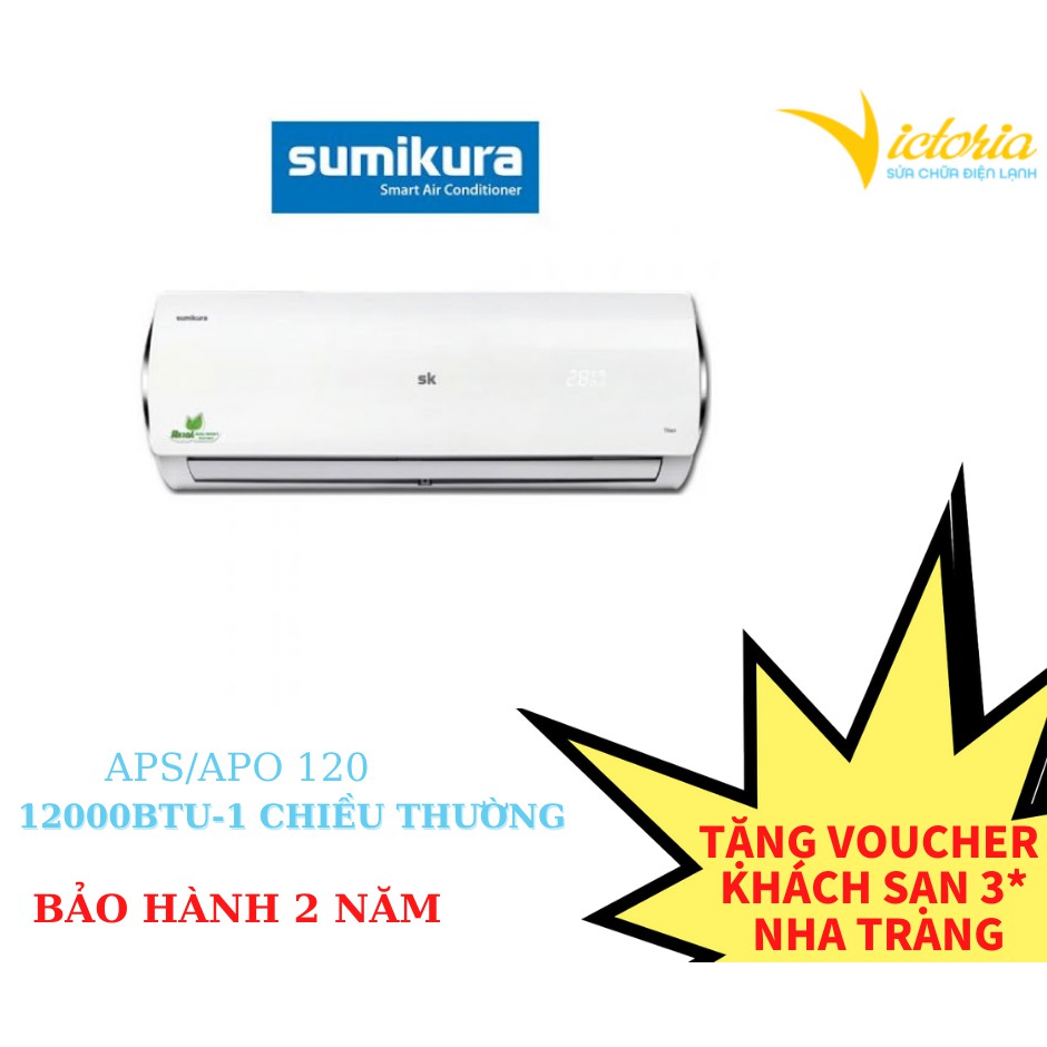 MIỄN PHÍ CÔNG LẮP ĐẶT & VẬT TƯ - Điều hòa không khí 1 chiều Sumikura 12000BTU Thường – APS/APO -120 Mới