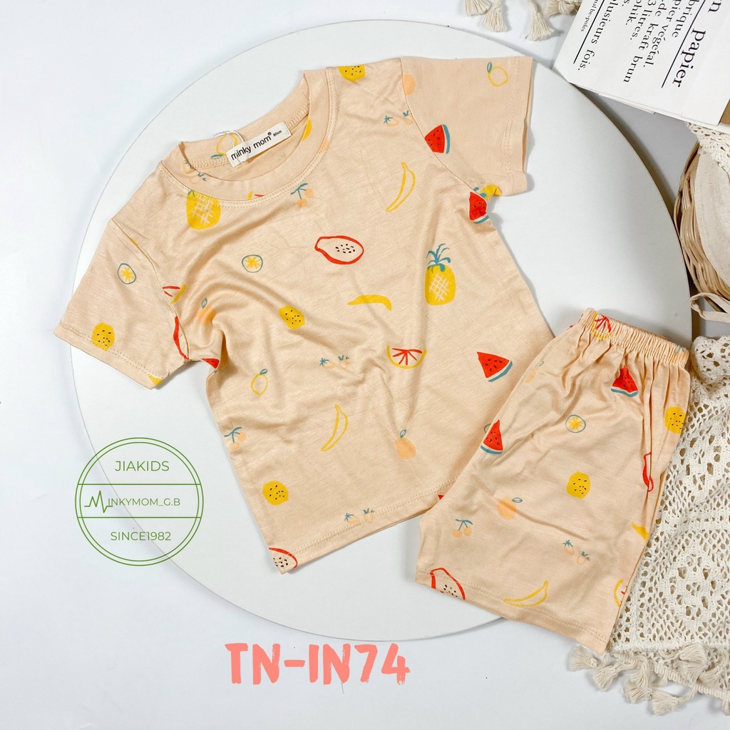 [Mã SKAMFSW175 giảm 10K đơn 50K] Bộ Cộc Tay THUN LẠNH MINKY MOM In Hình Toàn Thân Dễ Thương Cho Bé TN-IN74