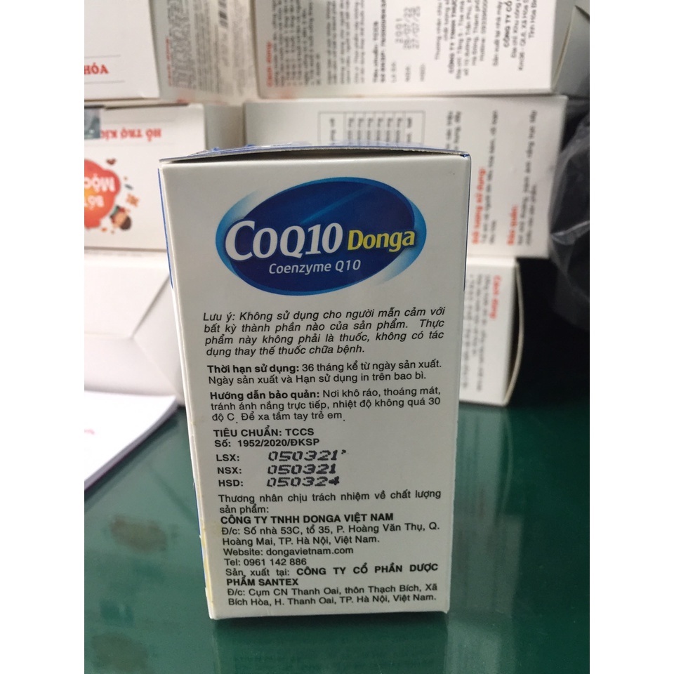 CoQ10 Donga – Hỗ trợ giảm nguy cơ xơ vữa động mạch, giảm cholesterol xấu trong máu (hộp 30 viên)