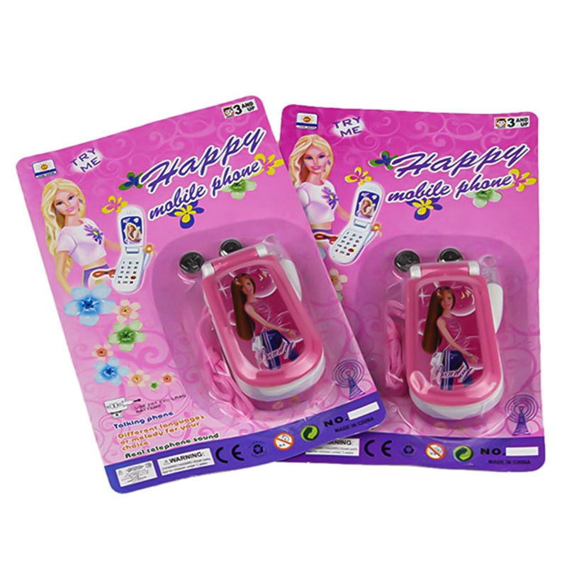 Điện Thoại Đồ Chơi Hình Búp Bê Barbie Xinh Xắn Cho Bé