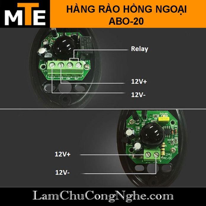 Mới! CẢM BIẾN HÀNG RÀO HỒNG NGOẠI ABO-20