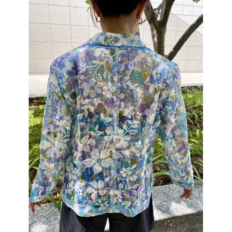 Áo blazer hoạ tiết hoa 2hand