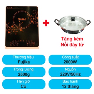 [Tặng nồi đáy từ] Bếp Điện Từ Mặt Kính Cảm Ứng Chịu Lực FUJIKA - Tiết Kiệm Điện Năng, An Toàn Khi Sử Dụng
