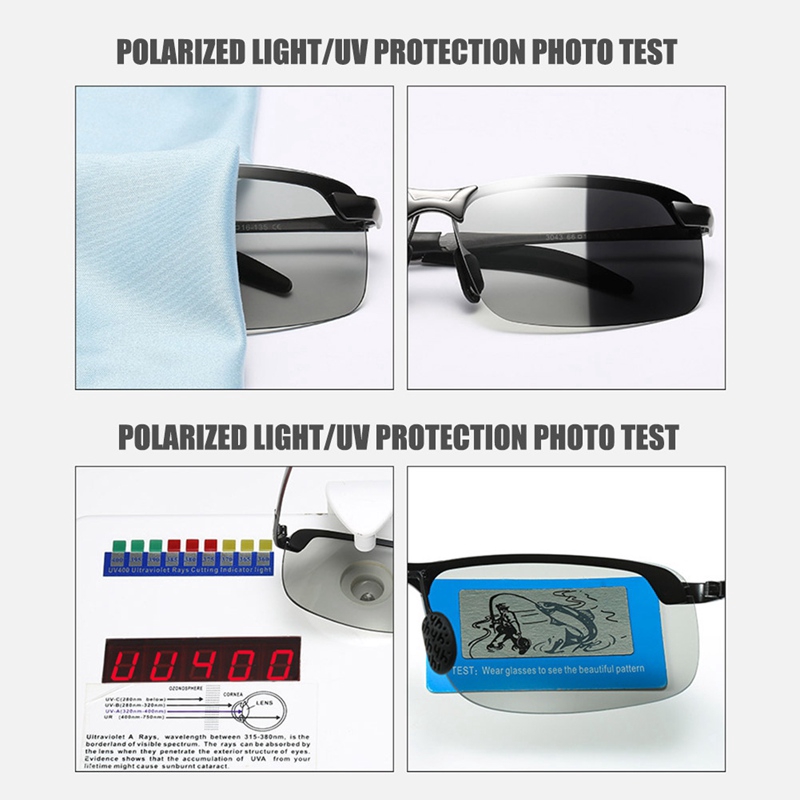 Tmdbyx Kính mát phân cực đổi màu thời trang cho nam
