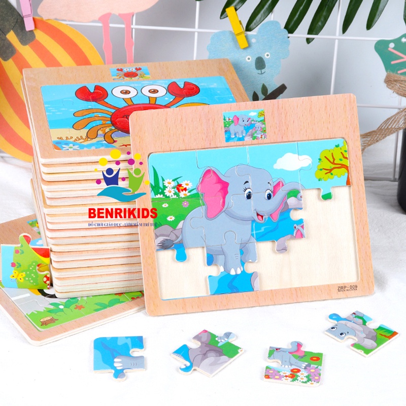 Đồ Chơi Tranh Xếp Hình, Lắp Ráp Nhiều Mảnh Ghép Chủ Đề Đa Dạng Ngộ Nghĩnh Cho Bé Phát Triển Trí Tuệ Benrikids