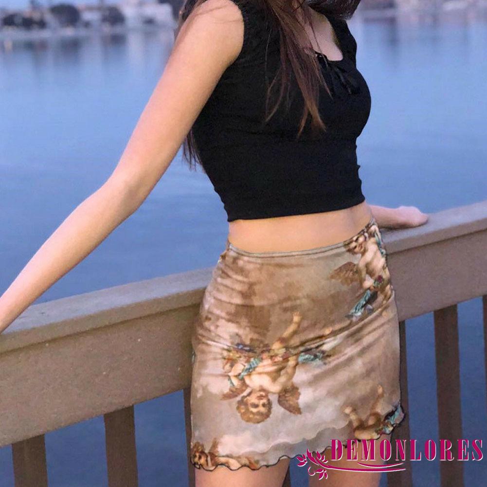 Chân váy ngắn lưng thun co giãn thời trang nữ