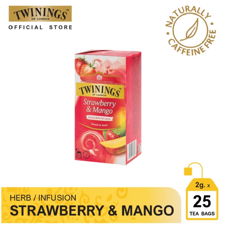 Trà Thảo Mộc Twinings Of London Strawberry & Mango - Trà Thảo Mộc Dâu Xoài