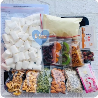 Set nguyên liệu tự làm kẹo Nougat (kẹo hạnh phúc) cực dễ (520-820gr)