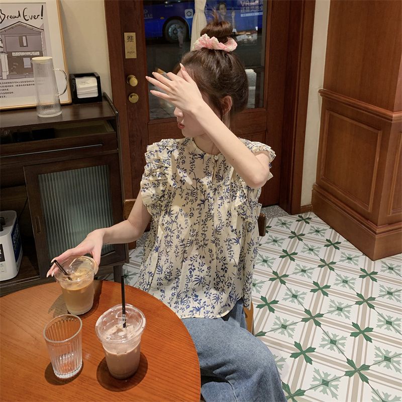 Áo Hoa Nhí Tay Bèo Phong Cách Retro 💓