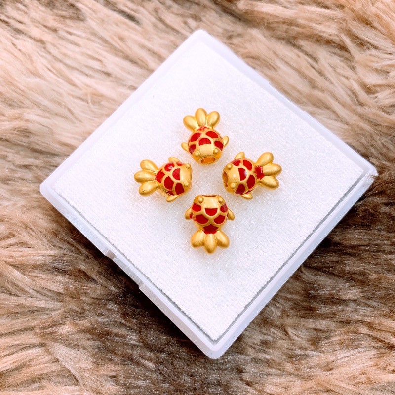Charm Cá Vàng Bạc s999 Xi Vàng May Mắn