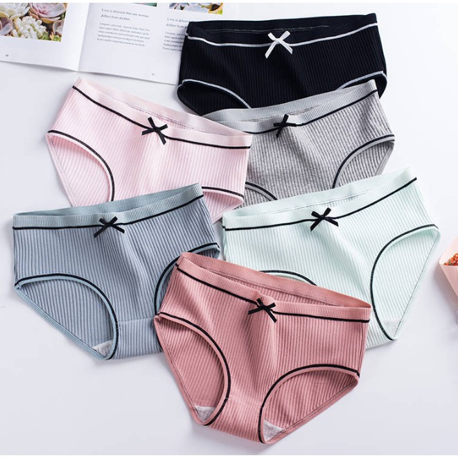 Quần lót tăm nơ, quần xì nữ dễ thương kiểu Nhật thoáng khí mặc trong váy QL 04