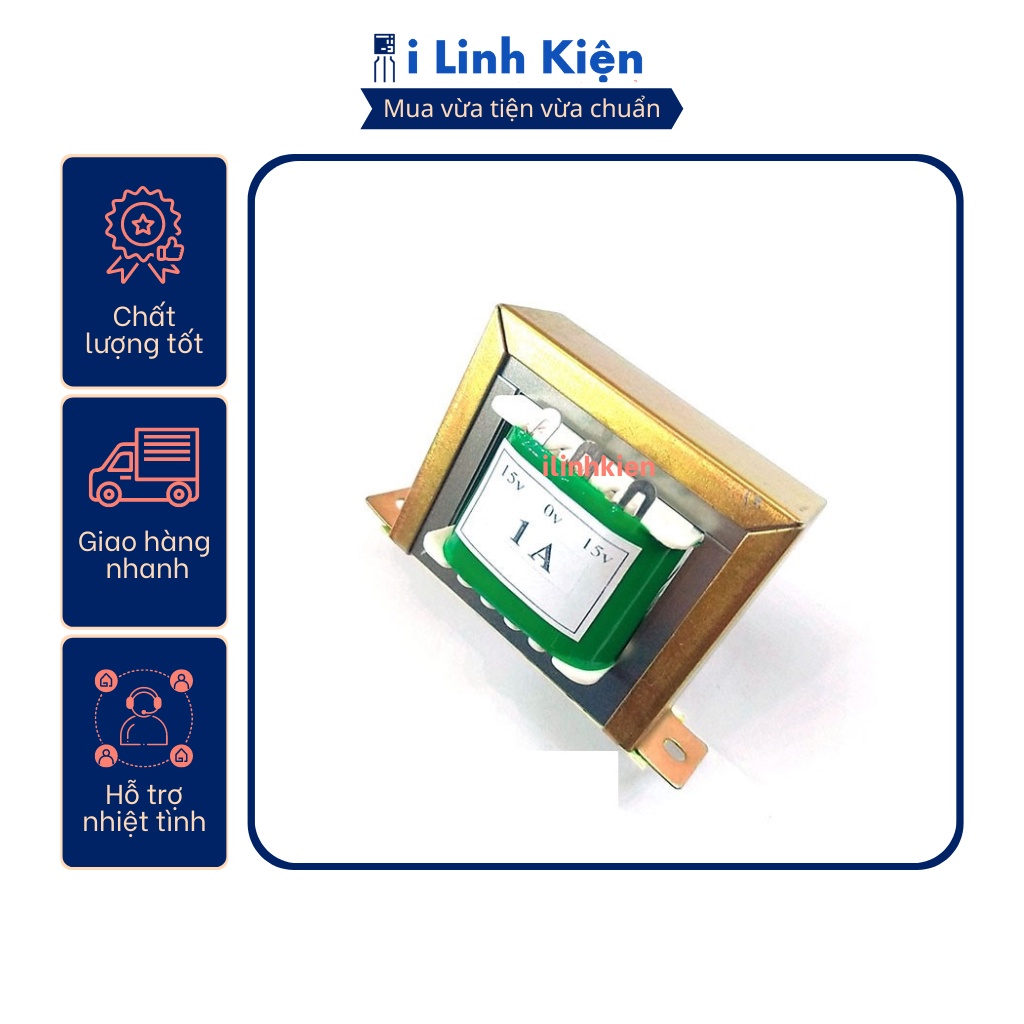Biến áp nguồn đối xứng 15V 1A