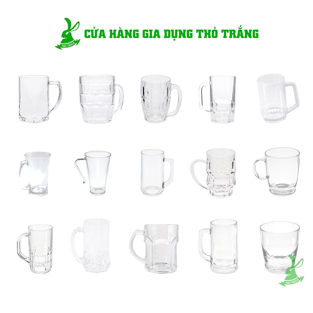 Ly bia, ly trà đá nhựa trong Acrylic cao cấp có tay cầm Fataco Việt Nam