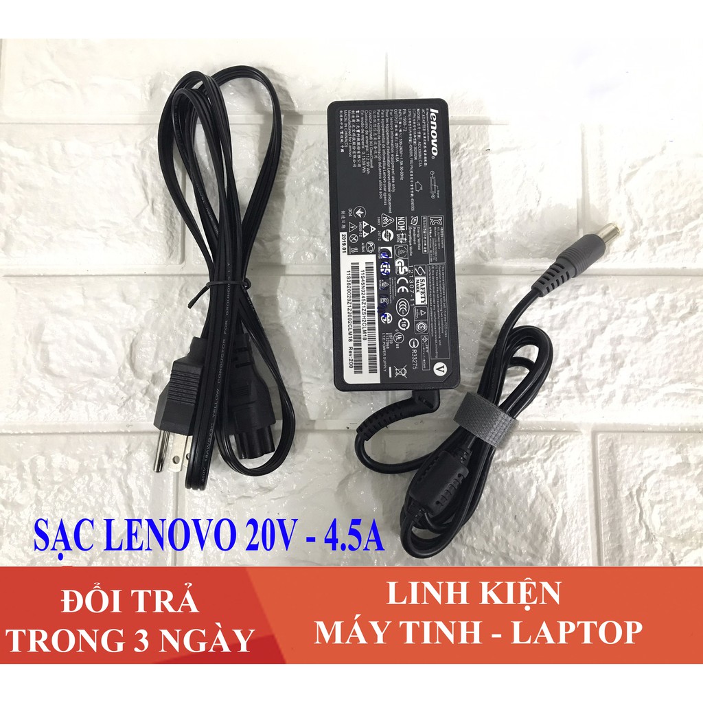 💥Sạc Laptop Lenovo 20V - 4.5A chân kim to dành cho laptop T400 T410 T420 T430 [FREE SHIP ĐƠN TỪ 50K]