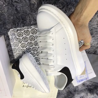 Giầy MCQUEEN TRẮNG GÓT ĐEN NỈ SC [ FREESHIP + FULLBOX ]