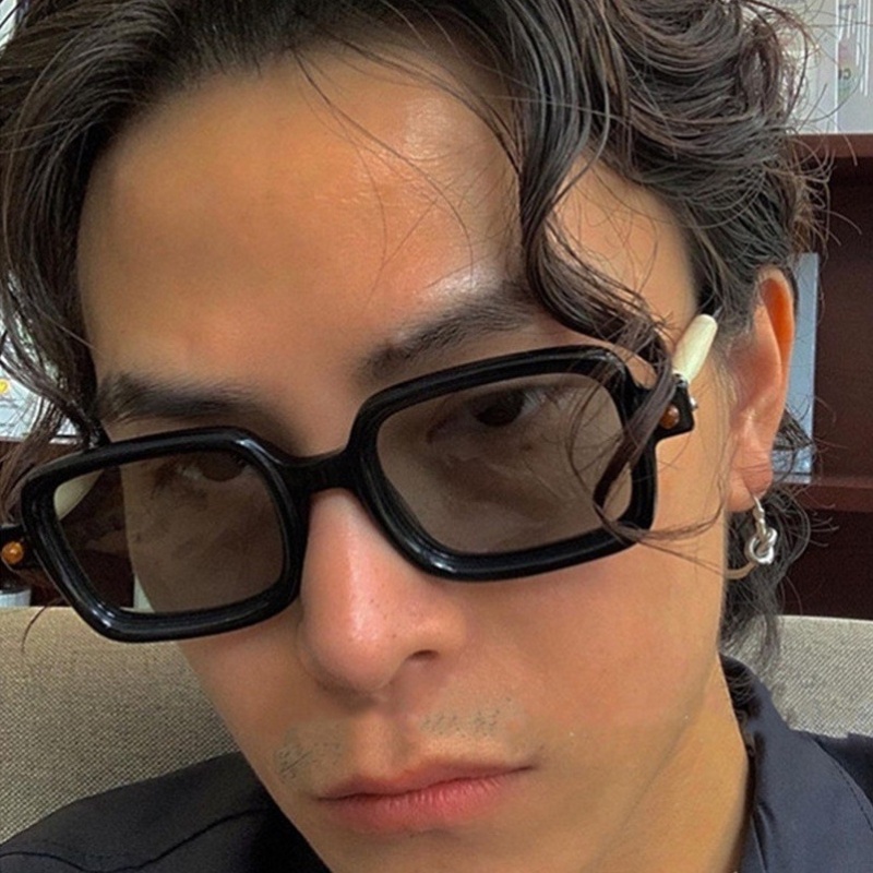 (YUZHU) Kính Mát Thời Trang Phương Tây Retro Chống Nắng Hình Vuông Màu Gradient Hiện Đại
