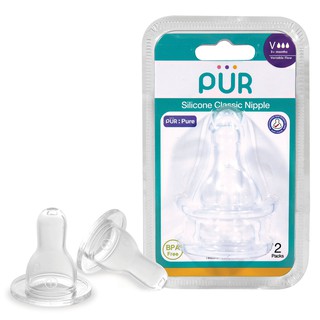 Vỉ núm ti thay đổi dòng chảy Pur (bình cổ thường)