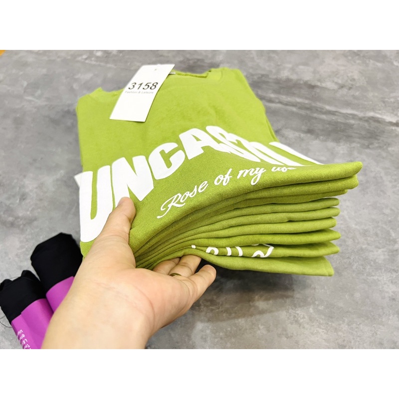 Áo phông 3158 cotton khô ( Màu Xanh Bơ )