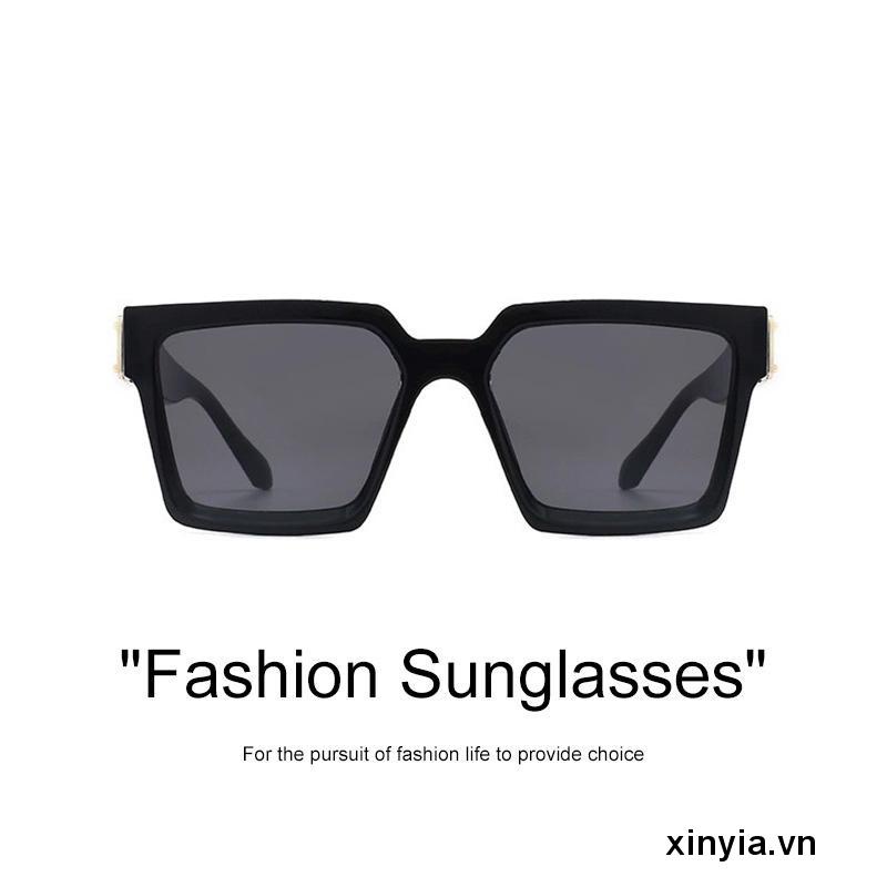 Kính Mát Gọng Vuông Phong Cách Cổ Điển Chống Tia Uv400 Cho Nam Nữ