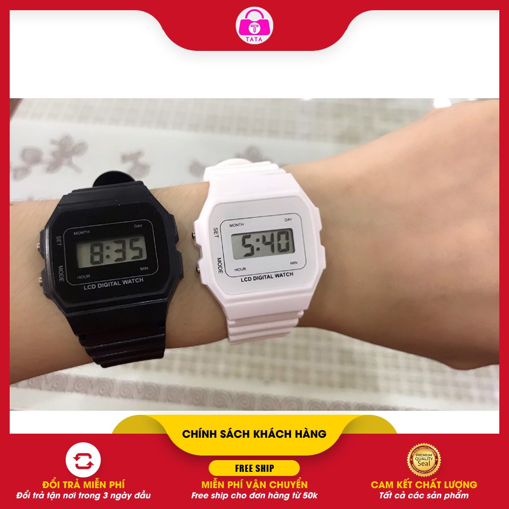 (Giá sỉ) Đồng hồ điện tử unisex dây nhựa CA001 phối theo đồ rất đẹp