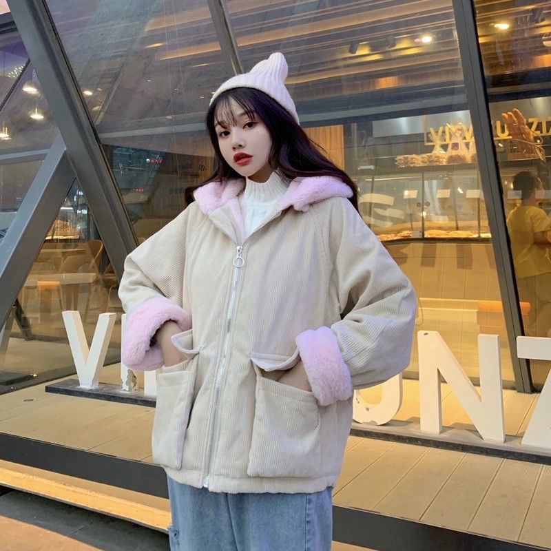 A0006 - Áo khoác vải nhung nữ, mùa đông mặc bao ấm áp | BigBuy360 - bigbuy360.vn