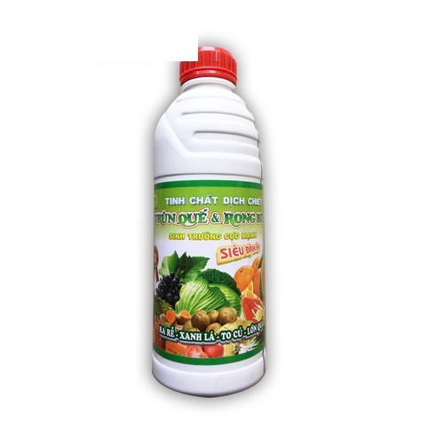 Dịch trùn quế và Rong biển chai 1L - Tinh chất siêu đậm đặc xanh lá - To củ - Lớn quả