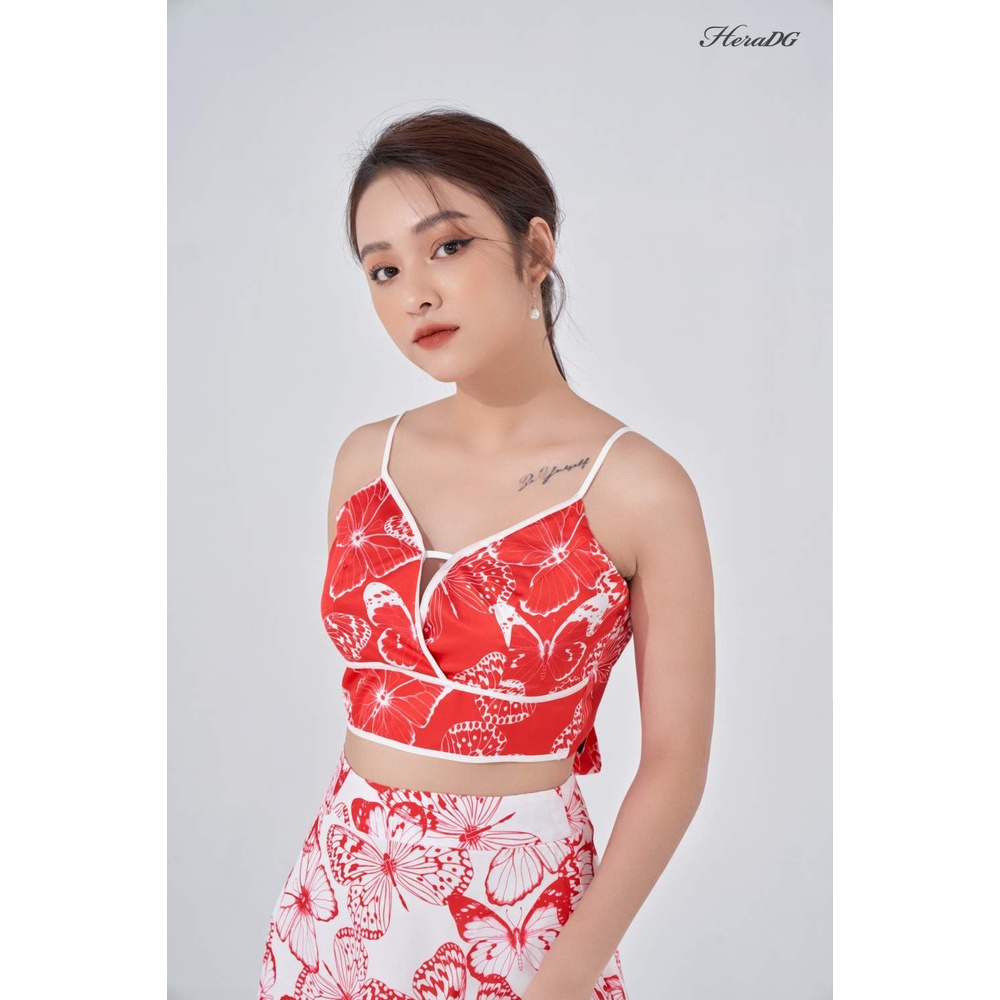 Chân váy midi họa tiết dáng dài HeraDG STBA014J