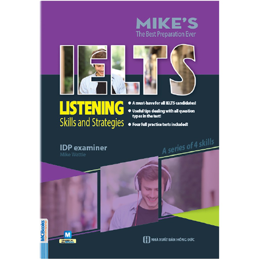 Combo sách luyện thi IELTS - Listening, Speaking, Reading, Writing (5 cuốn)