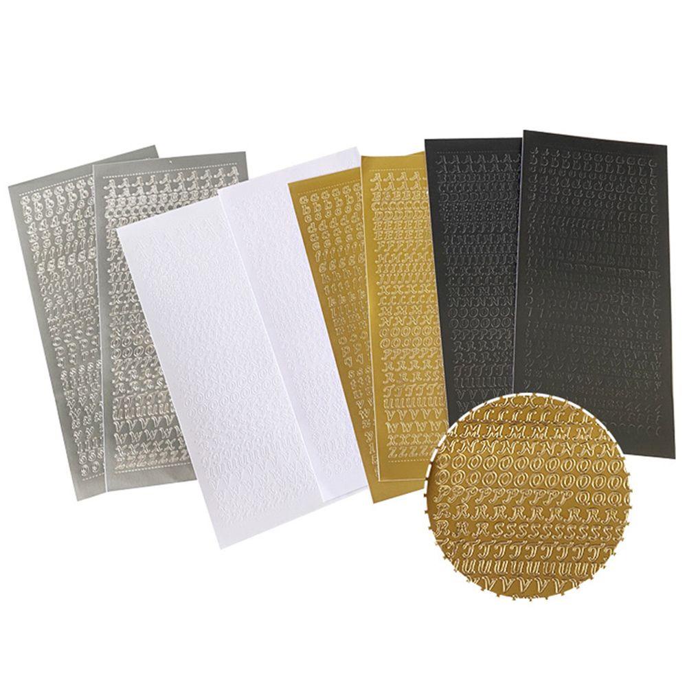 Miếng Dán Trang Trí Sổ Tay / Nhật Ký Hình Chữ Số Phong Cách Kawaii Cổ Điển DIY