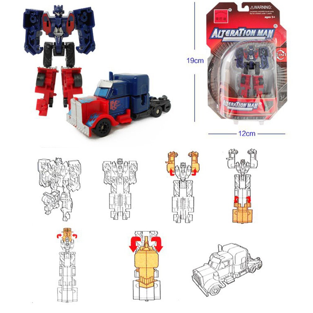 Đồ Chơi Robot Biến Hình Mini Optimus Prime / Megatron / Xe Hơi Diy Cho Bé