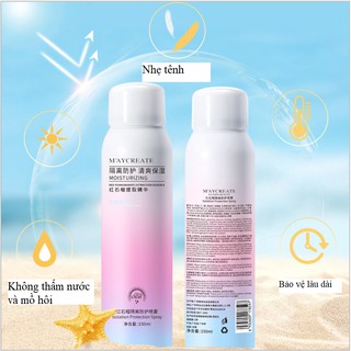 Xịt chống nắng trắng da - Maycreate CN50
