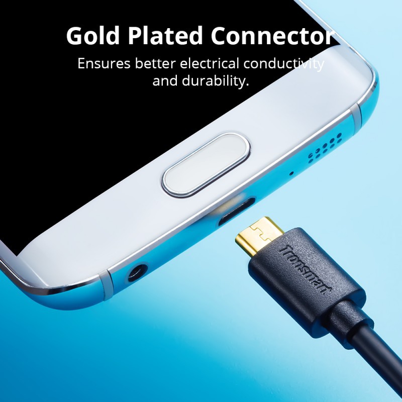 Cáp sạc TRONSMART MUS03 Premium chuẩn Micro USB dài 0.9m dành cho Android