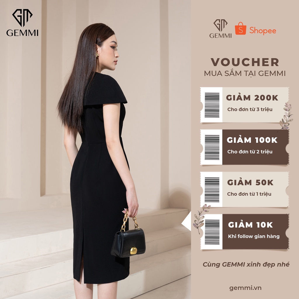 Váy đầm nữ công sở thiết kế dáng ôm body Gemmi fashion, DK8486