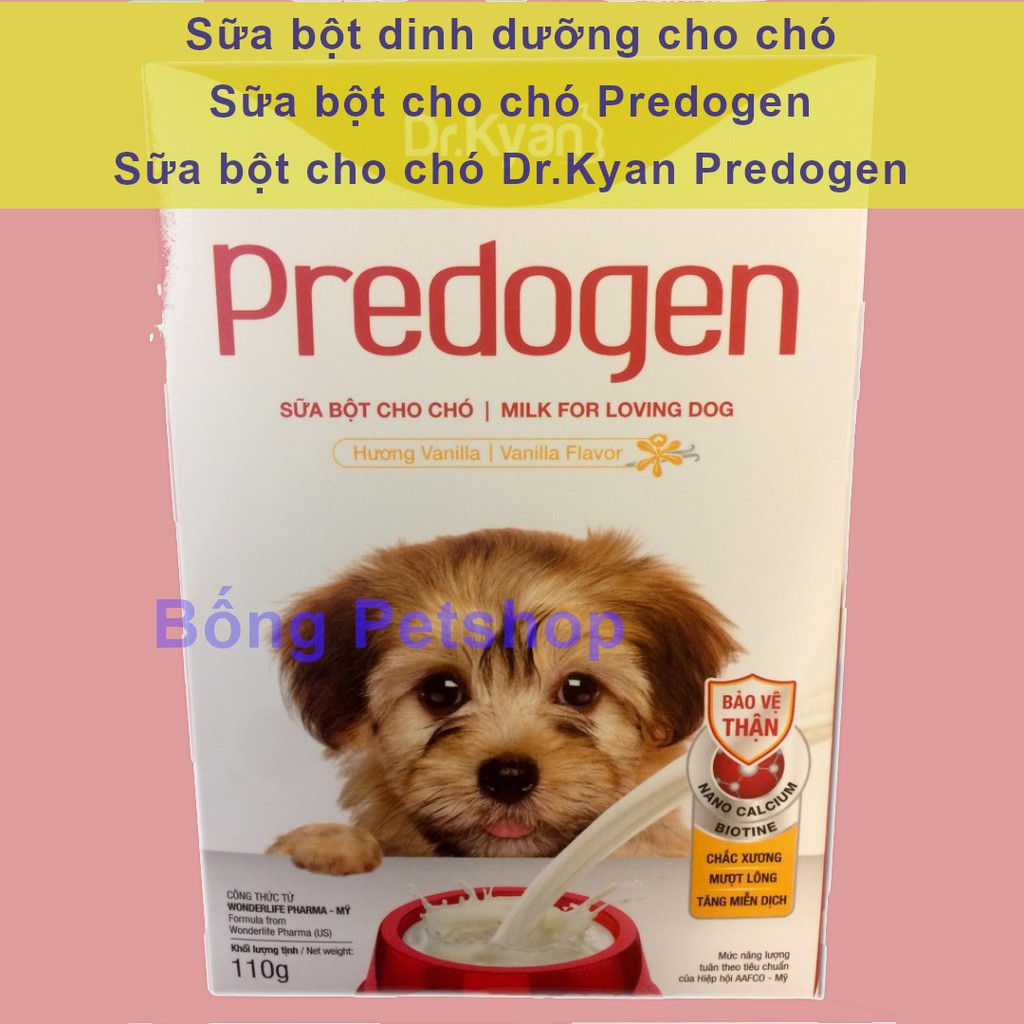 Sữa bột dinh dưỡng cho chó - Sữa bột cho chó Dr.Kyan Predogen hộp 110g