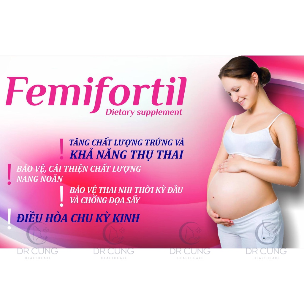 Bác Sĩ Cung Bổ Trứng Tăng Khả Năng Thụ Thai Femifortil - Vitamin Tổng Hợp, Điều Hòa Kinh Nguyệt, Nội Tiết Tố Nữ