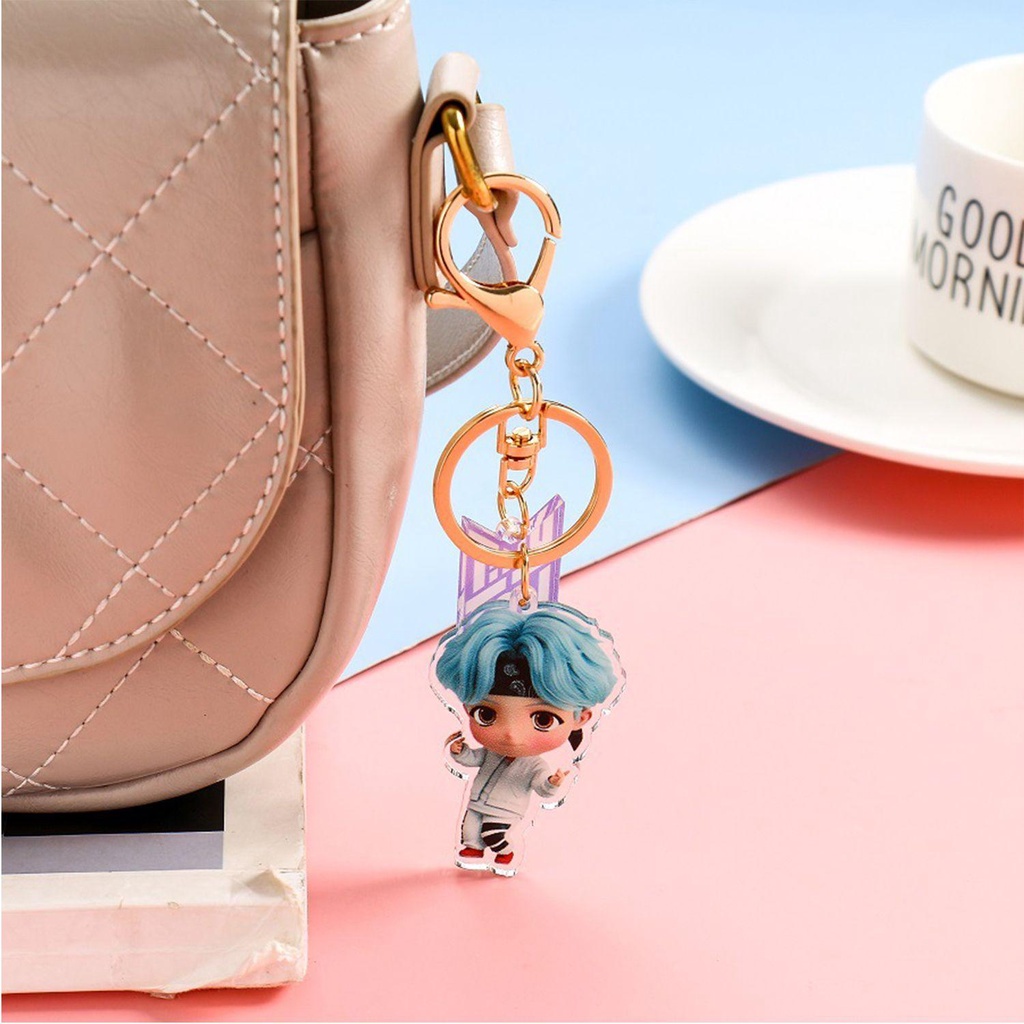MIHAN1 Cute BTS Bag Accessories Acrylic Peripheral Pendant Lovely Charm Jewelry New style Tiny TAN Cartoons Keychain